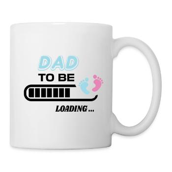 zukünftiger Vater. Warten Sie auf Geburtsgeschenk - Tasse - Weiß - Rechts