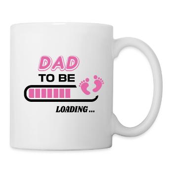 zukünftiger Vater. Warten Sie auf Geburtsgeschenk - Tasse - Weiß - Rechts