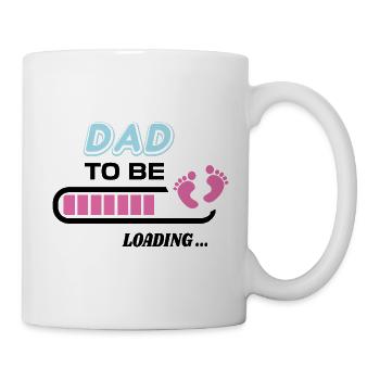 zukünftiger Vater. Warten Sie auf Geburtsgeschenk - Tasse - Weiß - Rechts