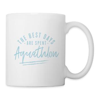 Les meilleurs jours sont passés Énonciations d'aquathlon Courir et - Mug blanc - blanc - Droite