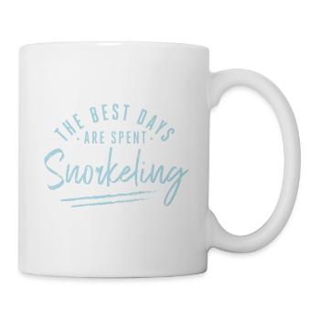 On passe les meilleurs jours à faire de la plongée en apnée - Mug blanc - blanc - Droite