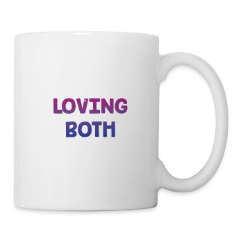 Aimer les deux bisexuels LGBTQ Bi Pride genre - Mug blanc - blanc - Droite