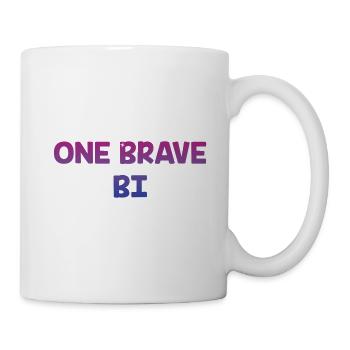 One Brave Bi Bisexuel LGBTQ Bi Pride LGBT - Mug blanc - blanc - Droite