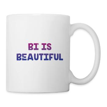 Bi Is Beautiful Bisexual Motivational Quote Bi - Mug - white - Right