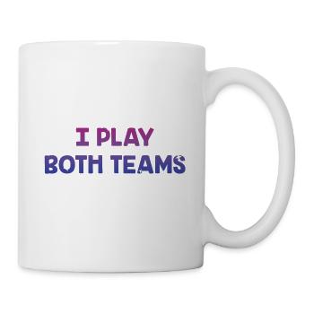 Je joue les deux équipes Bisexuel LGBTQ Bi Pride Rencontres - Mug blanc - blanc - Droite