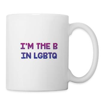 Je suis le B dans LGBTQ Bisexual Pride Bi LGBT - Mug blanc - blanc - Droite