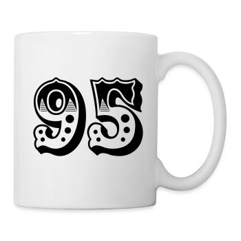 95 - Nombre - Numéro - Mug blanc - blanc - Droite