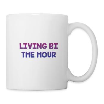 Living Bi the Hour Bisexual LGBTQ Bi Pride LGBT - Tasse - Weiß - Rechts