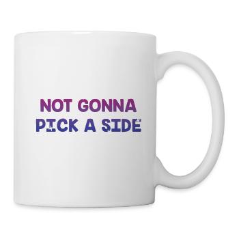 Ne pas choisir un côté bisexuel LGBTQ bi fierté - Mug blanc - blanc - Droite