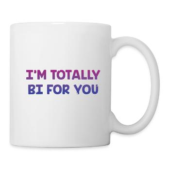 Je suis totalement bi pour toi Couples bisexuels Bi Pride - Mug blanc - blanc - Droite