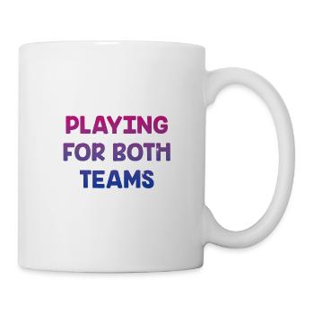 Playing for Both Teams Bisexual LGBTQ Bi Pride - Mug - white - Right