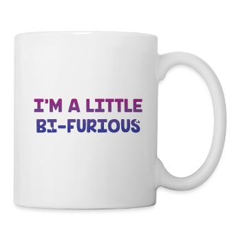 I'm a Little Bi Furious Bisexual LGBTQ Bi Pride - Tasse - Weiß - Rechts