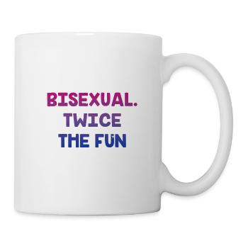 Bisexual Twice the Fun Bi LGBTQ Bi Pride LGBT Gay - Mug - white - Right