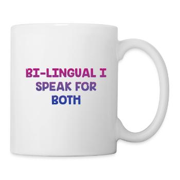 Bilingue Je parle pour les deux Mois de la fierté bisexuelle - Mug blanc - blanc - Droite