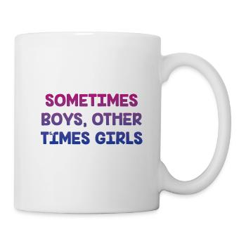 Boys Other Times Girls Bisexual Pansexual Bi Pan - Mug - white - Right