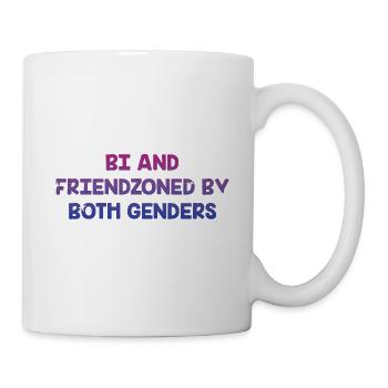 Friendzoned by Both Genders Bisexual Single Bi - Mug - white - Right
