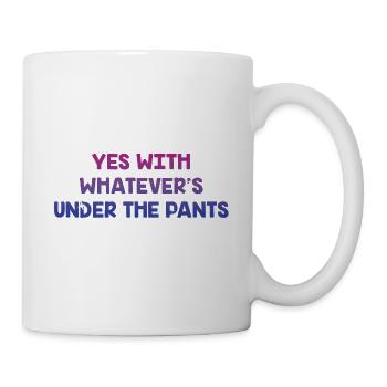 Tout ce qui est sous le pantalon Bisexuel LGBTQ Bi - Mug blanc - blanc - Droite