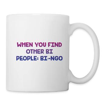 Autres personnes bi bingo Bisexuel LGBTQ Bi Pride - Mug blanc - blanc - Droite
