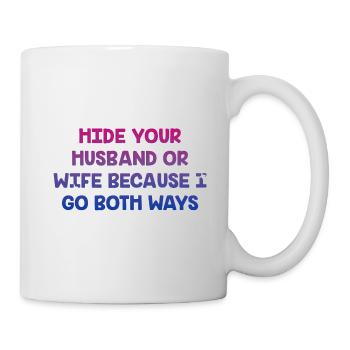 Je vais dans les deux sens Bisexuel LGBTQ Bi Pride Sarcastique - Mug blanc - blanc - Droite