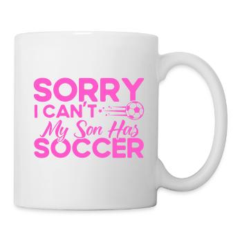 Sportfan Fußball Mama Sohn Geschenk - Tasse - Weiß - Rechts