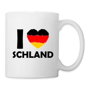 Ich liebe das Land - Tasse - Weiß - Rechts