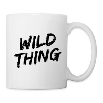 Police de pinceau noir « Wild Thing » - Mug blanc - blanc - Droite