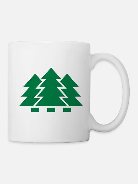 Tannenwald,Tannenbäume - Tasse - Weiß