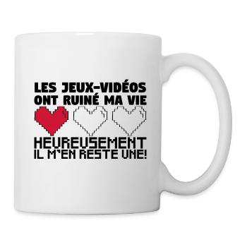 Les Jeux-Vidéos ont ruiné ma vie. - Mug blanc - blanc - Droite