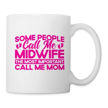 Sage-femme LD Travail Obstétricien Cadeau - Mug blanc - blanc - Droite