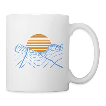 Retrowave Synthwave 80s Design - Tasse - Weiß - Rechts
