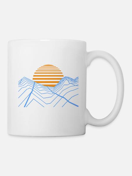 Retrowave Synthwave 80s Design - Tasse - Weiß