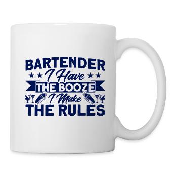Kellner Service Barkeeper Geschenk - Tasse - Weiß - Rechts