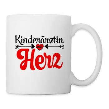 Kinderärztin Geschenkidee kinderarztpraxis Danke - Tasse - Weiß - Rechts
