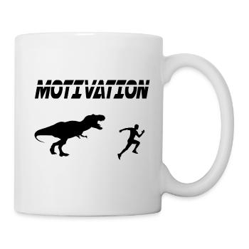 motivation sport running humor dinosaur - Mug - white - Right