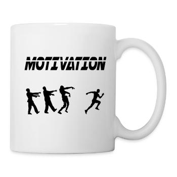 motivation sport running humor zombie - Mug - white - Right