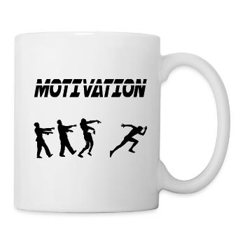 motivation sport running humor zombie - Mug - white - Right