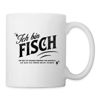 Sternzeichen Geschenke Fische Spruch - Tasse - Weiß - Rechts