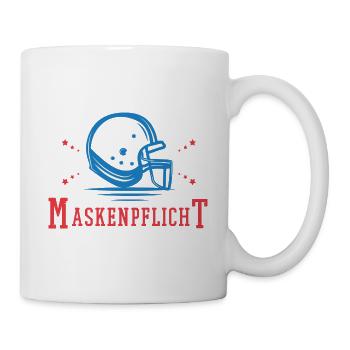 Maskenpflicht American Football - Tasse - Weiß - Rechts