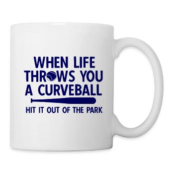 Baseball - Tasse - Weiß - Rechts