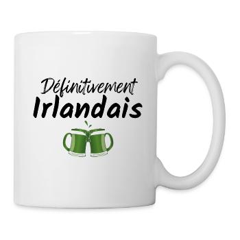 définitivement irlandais, saint-patrick - Mug blanc - blanc - Droite