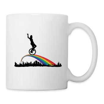Unicycle unicycle artist unicycling unicycle-girl - Mug - white - Right