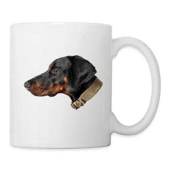 Dobermann, Hund, dog, doglover - Tasse - Weiß - Rechts