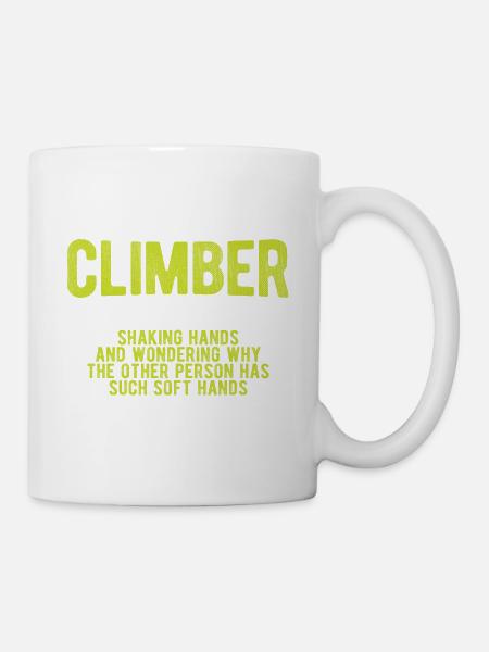 Klettern Bouldern - Tasse - Weiß