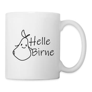 Helle Birne – Für Leute mit Köpfchen und Ideen - Tasse - Weiß - Rechts