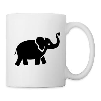 elephant - Mug blanc - blanc - Droite