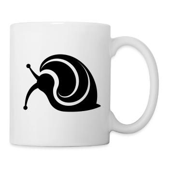 Schnecke - Tasse - Weiß - Rechts
