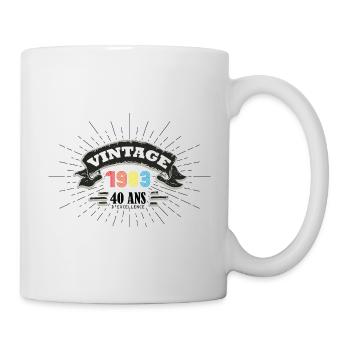Vintage exemplaire unique 1983 Edition limitée - Mug blanc - blanc - Droite
