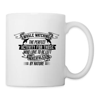 Whale design for whales and blue whales or beluga whales - Mug - white - Right