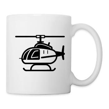 Hubschrauber - Tasse - Weiß - Rechts