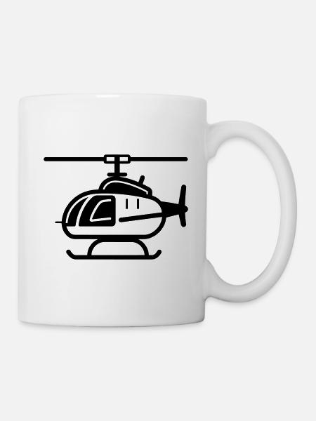 Hélicoptère - Mug blanc - blanc